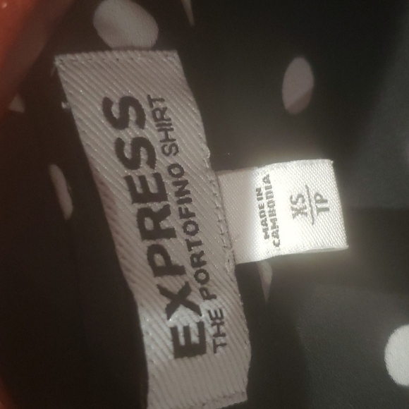 𝅺EXPRESS Polka Dot Button Down Blouse - Picture 7 of 7